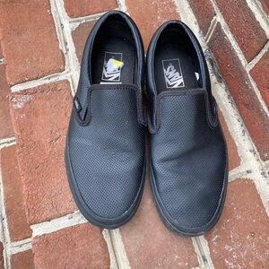 Black Lesther Vans Classic Slip Ons